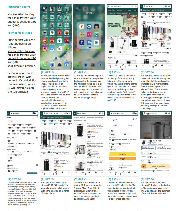 Researchers taught GPT-4V to use an iPhone and buy things on the Amazon app