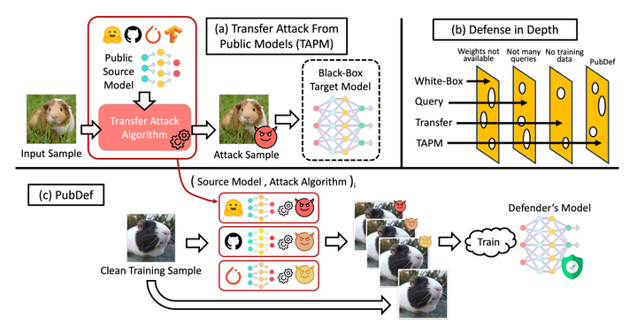 Example implementation of PubDef and transfer attack